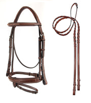 ADT Tack Starman Bridle with fancy stitched rubber or lace reins