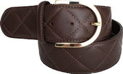 The Tailored SportsMan Quilted Leather Belt - Brown