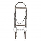 Ovation Classic Collection- Fancy Raised Comfort Crown Padded Bridle with Fancy Raised Laced Reins