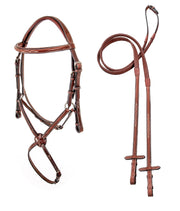 ADT Imperial Figure 8 Bridle with Fancy stitched rubber reins