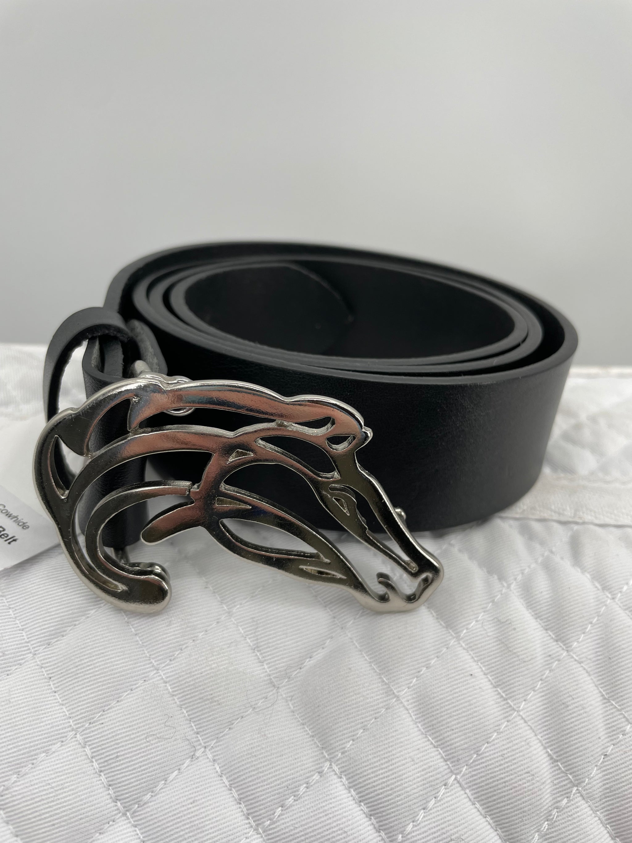 Lilo Espana Black Leather Horse Bit Equestrian Belt 36” LILO – Jods main image 2