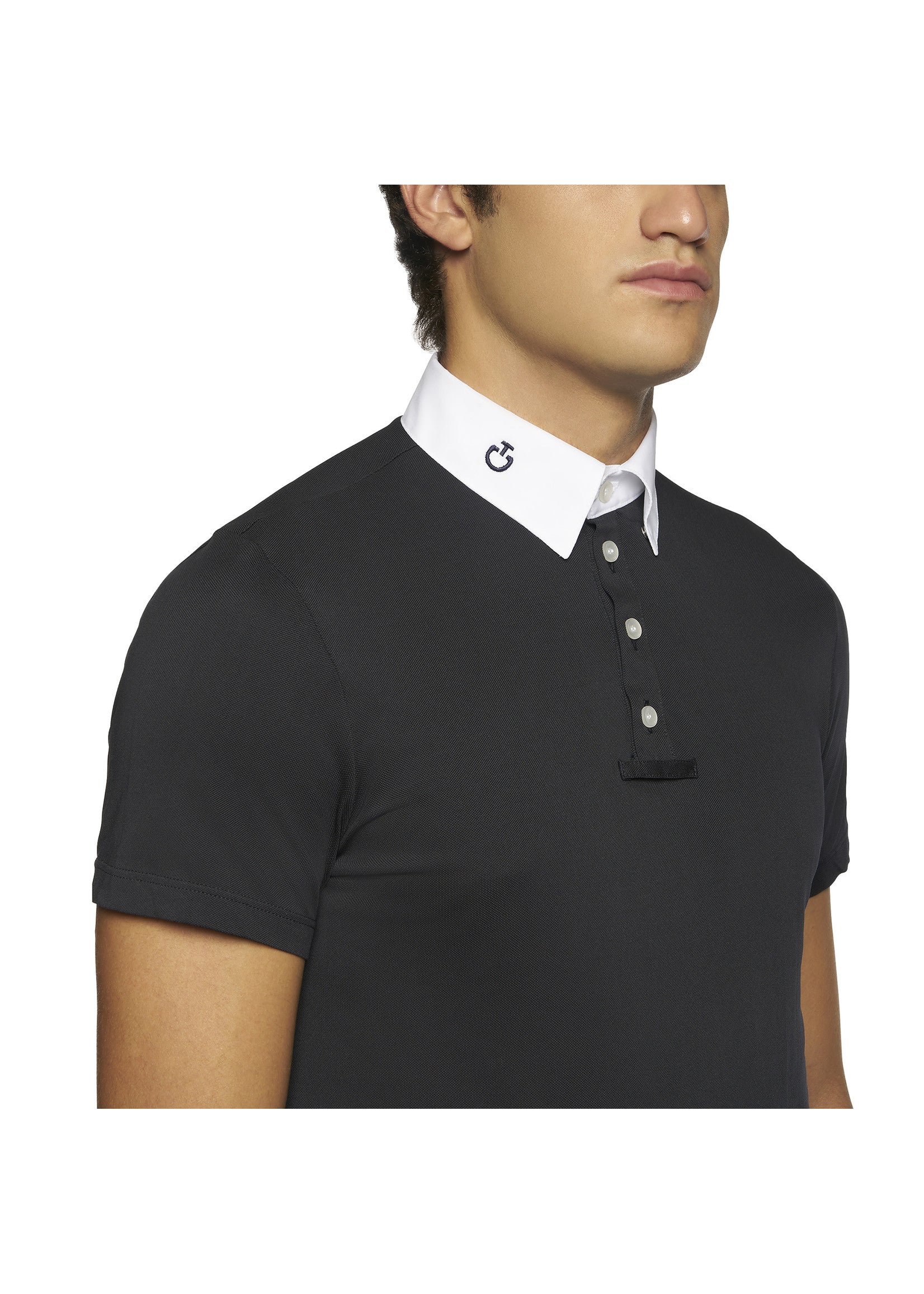 Cavalleria Toscana Men's Dash Performance Pique Competition Polo