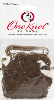 One Knot Hairnet - Medium Brown